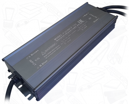 Блок питания PITON в алюминиевом корпусе серия MCF, IP67, 350Вт, 12V